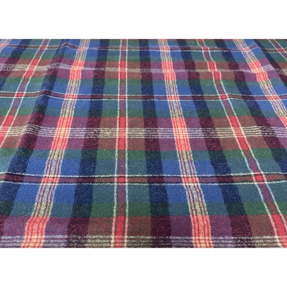 Quilt Craft Fabric Wool Multicolor Plaid Material Blue Red Green White - Picture 7 of 7